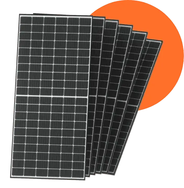 Multiple solar panels installed for clean energy generation.