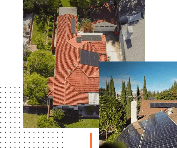 Solar panels installed on residential roof for renewable energy.