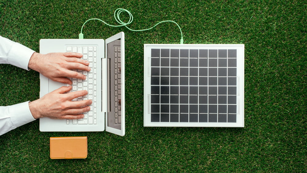 Solar-Panel-And-A-Laptop