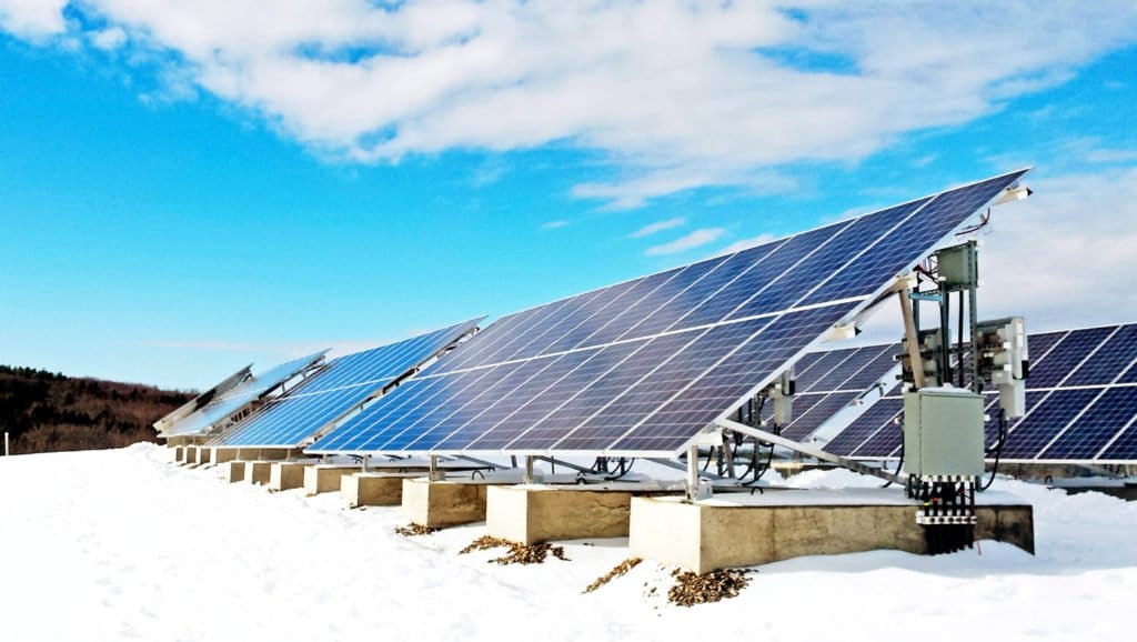 Solar-Panels-On-A-Snowy-Ground