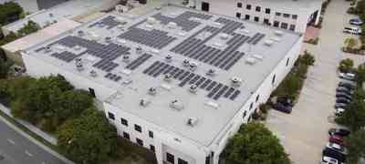 Aerial photo of LASG commercial installation