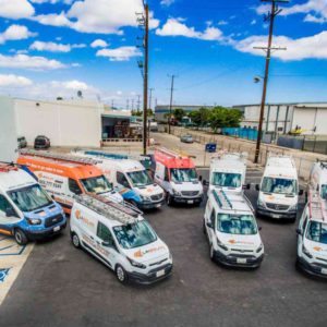 Photo of LASG service vehicle fleet