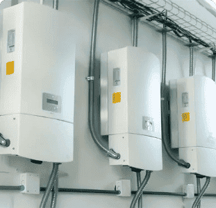 Efficiency solar inverters installed for optimal energy conversion.