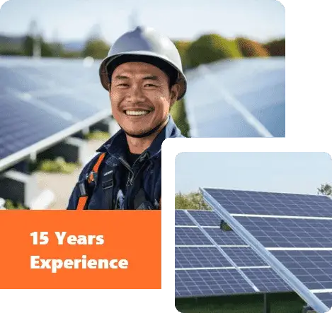 Trusted solar installer with 15 years of experience in solar energy solutions.