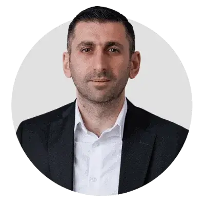 Professional team member of LA Solar Group in a business suit.