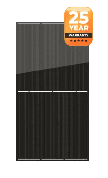 High-efficiency solar panel with 25-year warranty for reliable energy production.