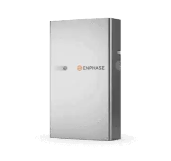 Enphase battery storage unit for solar energy backup and efficiency.