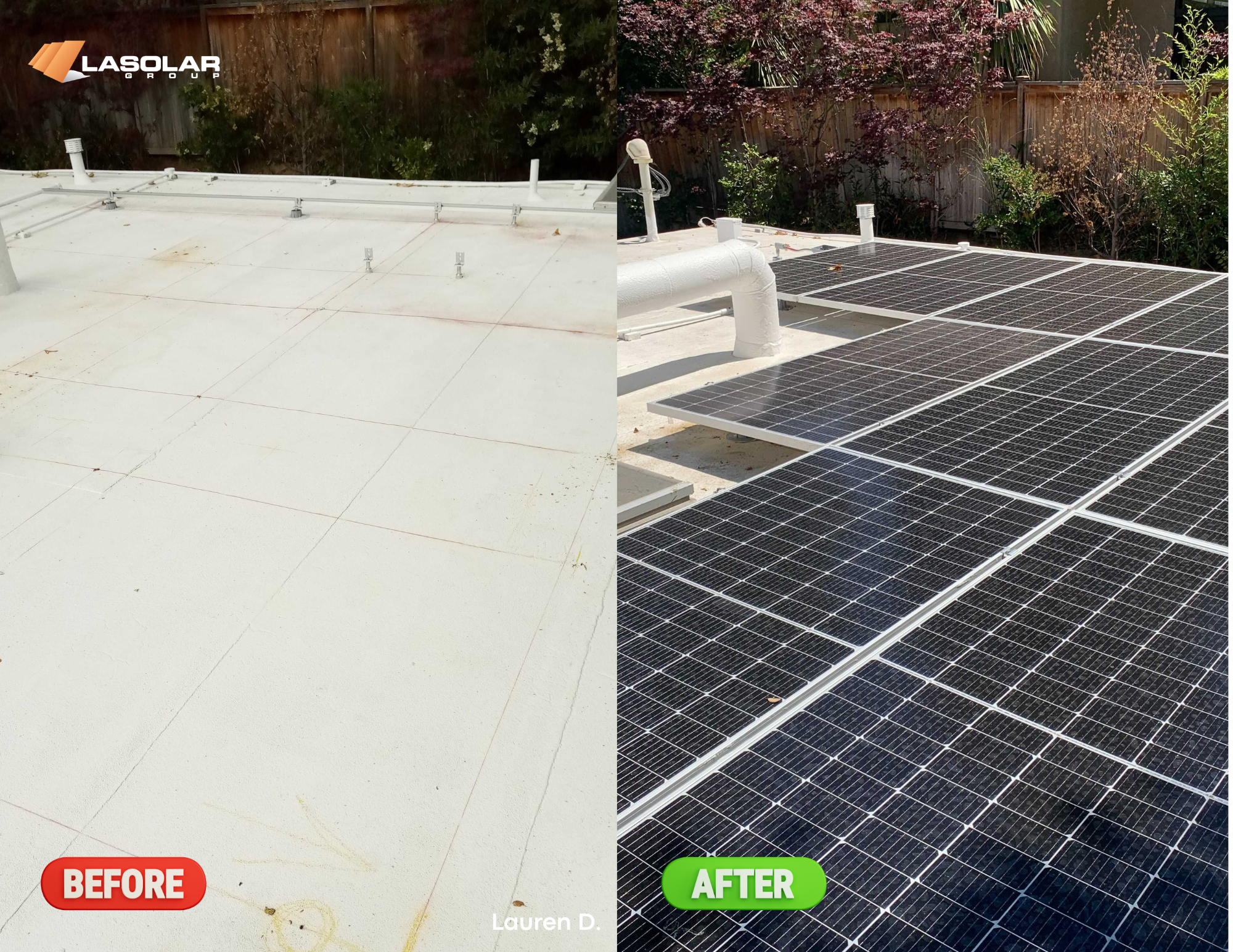 Before and after solar install, Beverly Hills / Westside, 10.8 kW system