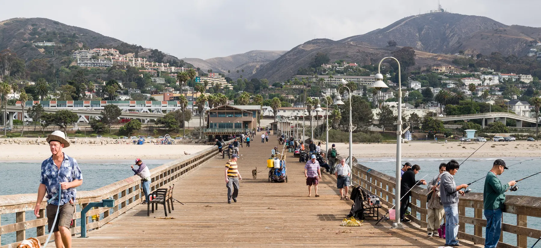Ventura Pier with the hills behind, Ventura